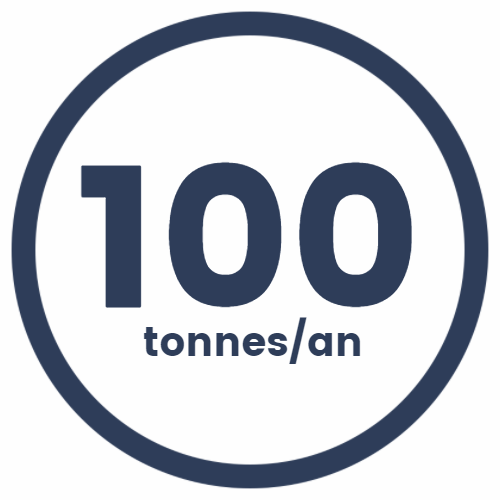 100 tonnes par an